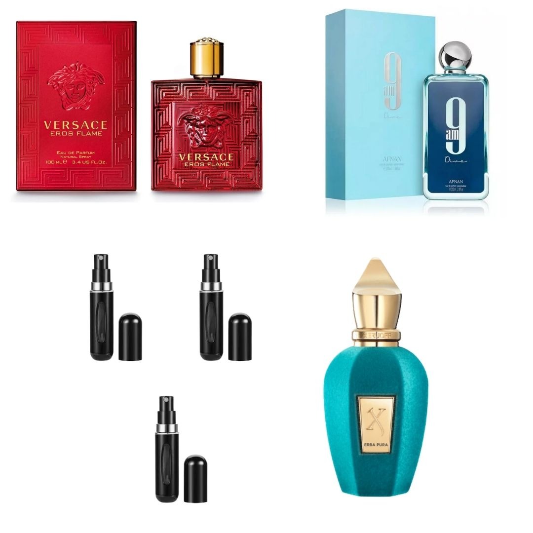 EROSFLAME+ERBAPURA+9AMDIVE+3PERFUMEROS